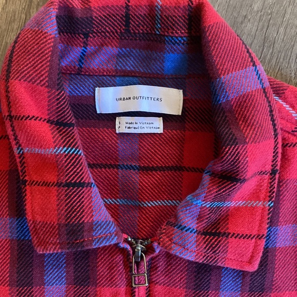 Urban Outfitters women’s plaid zip up Jacket Oversized Size Small - Picture 2 of 5